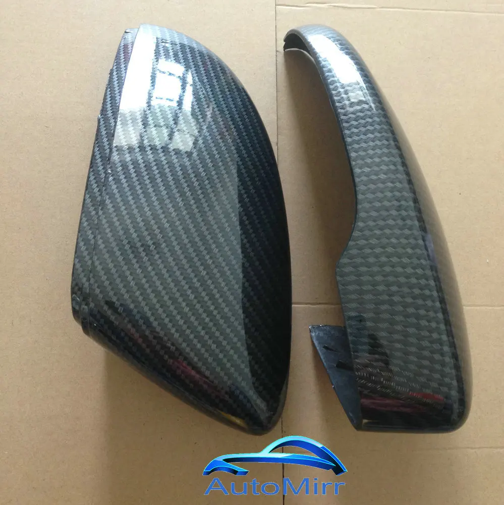Side Wing Mirror Caps 6 Replace covers For Volkswagen Passat B7 CC Scirocco MK3 Jetta MK6 Beetle A5 (Carbon Effect)