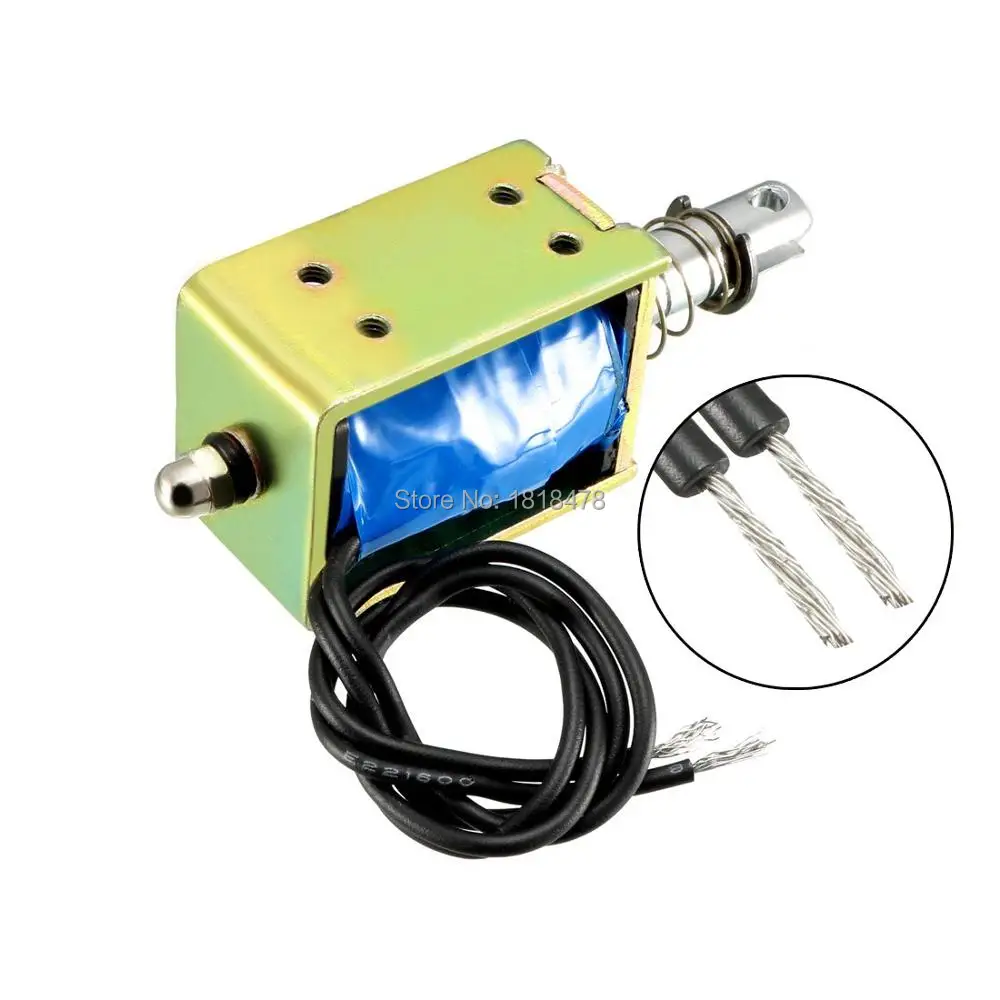 JF 0837B DC6V 12V 24V Pull Push Type линейный Электромагнит движения DC24V 1A 24W 15N 10mm| |