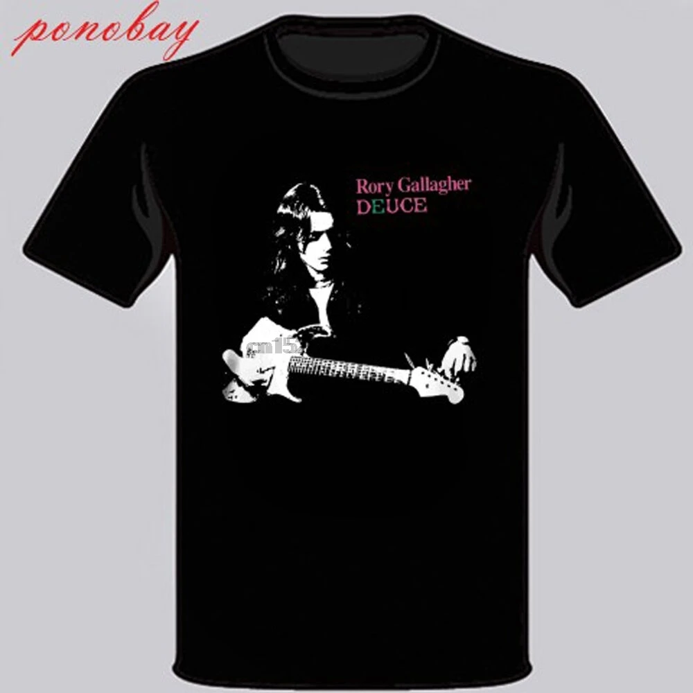 Мужская футболка Rory Gallagher черная с изображением блюз музыки легенды размеры от S