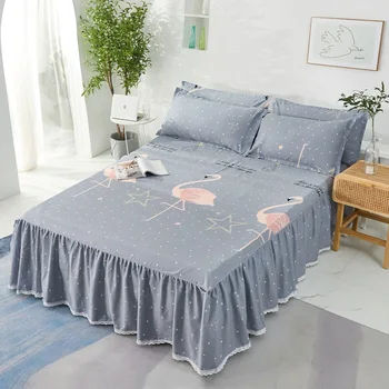 

Bed Linen Bedspread Luxury Bed Skirt Cotton Home Sheet Single Double Mattress Cover King Full Queen Twin size 2020 wholesale