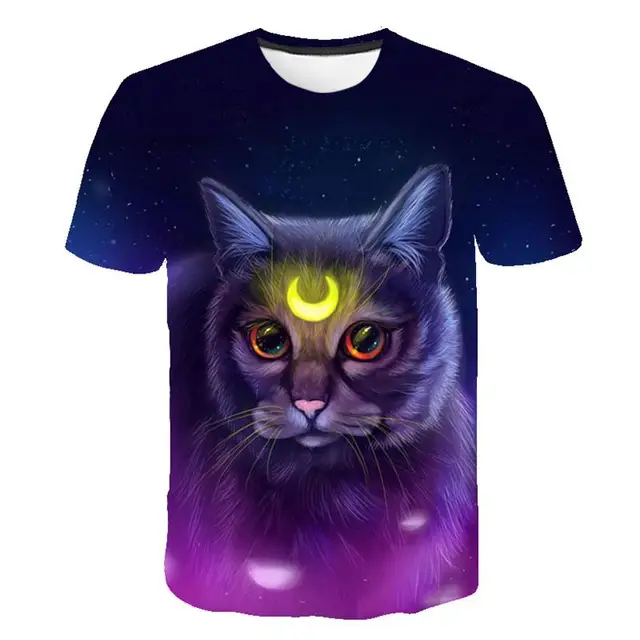 2021 Cool Fashion T Shirt For Men And Women Lovely Two Cats Print 3D T-Shirts Summer Short Sleeve T Shirts Male T Shirts XXS-6XL nt-9610