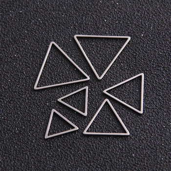 

15Pcs 3 Size Triangl Charm Stainless Steel Pendant Open Bezels Pressed Resin Frame Mold Bezel DIY Jewelry Making