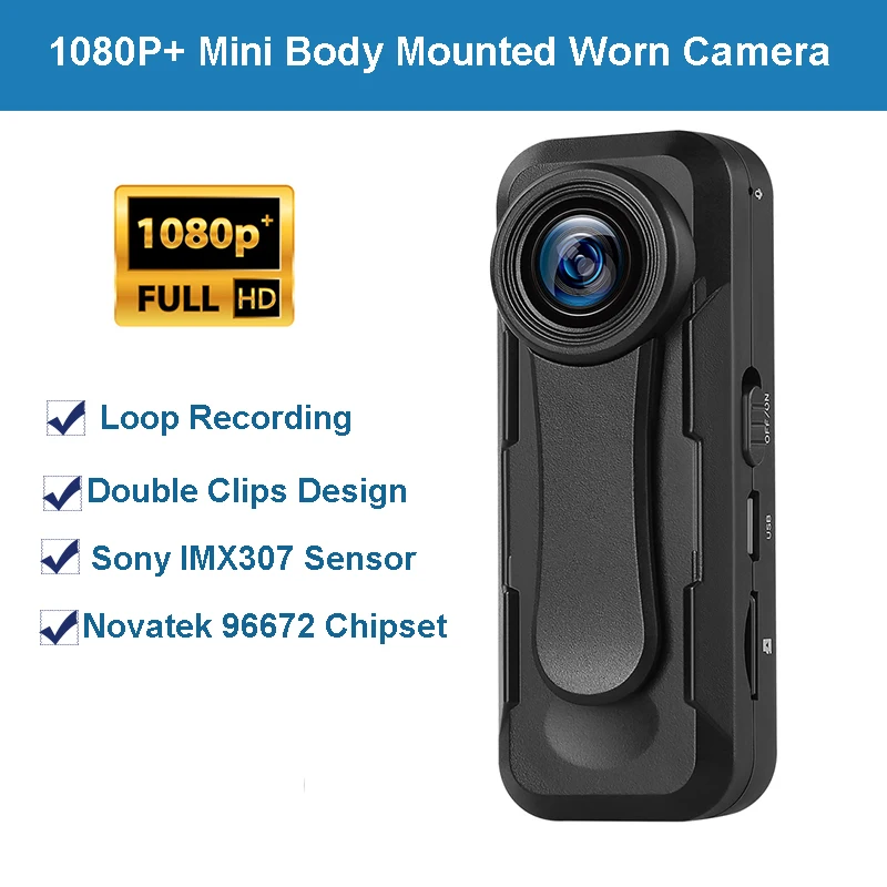 Boblov W1 Digital Mini Camera Full Hd 1080p Police Body Camera Wide