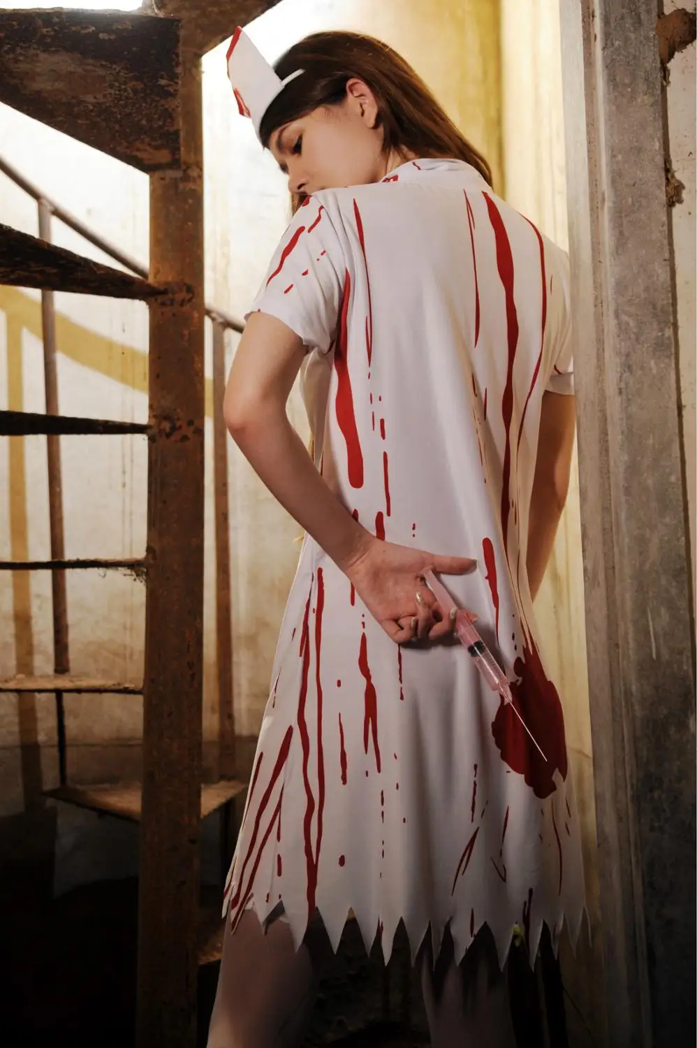 Вампир сексуальный женский костюм для косплея Медсестра Косплей Костюм Хэллоуин призрак уход 5