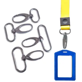

20pcs/pack D Shape Metal Key Chain Swivel Clasps Lanyard Snap Hook Zipper Pulls