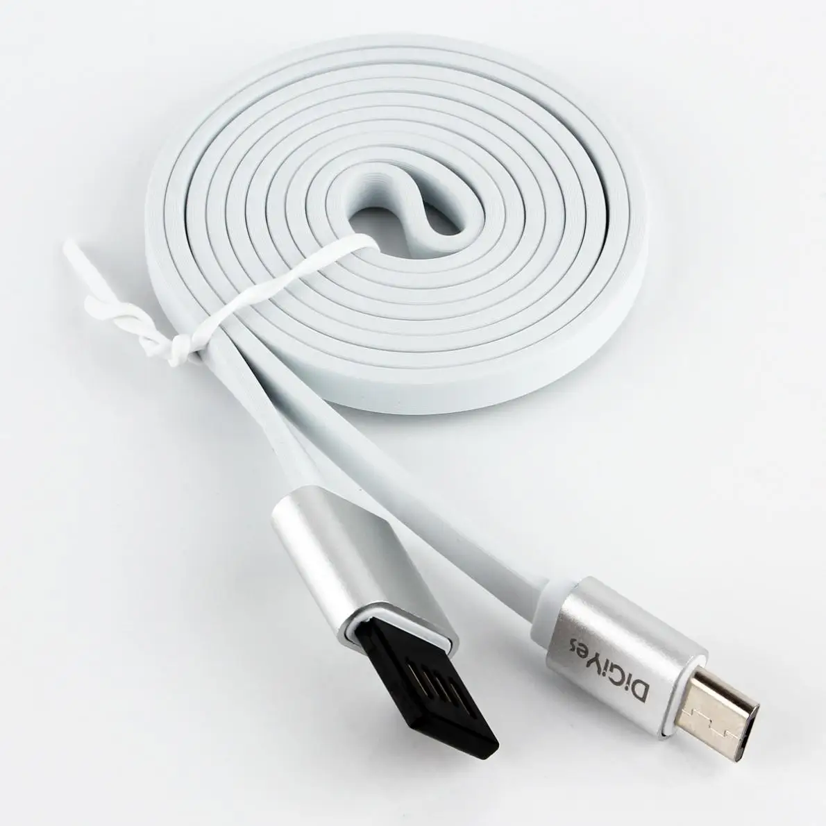 DiGiYes USB кабель двусторонний Реверсивный USB 2,0 плоский без запутывания Синхронизация и быстрая зарядка шнур для устройств с микро интерфейсом