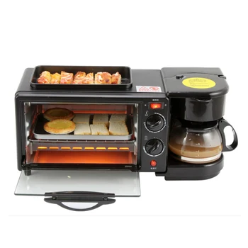 

Multi-functional Fully automatic household coffee machine electrical bread breakfast machine 3 in 1 maker bake oven fried egg