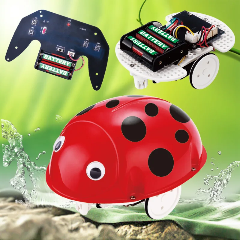 

Electric DIY Science Educational DIY Remote Control Ladybug Simulation Line Assembled Insect Model GIRL'S And BOY'S Toy