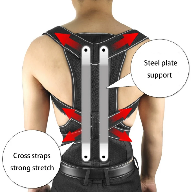 Назад Плечо Поддержка Пояс для коррекции осанки для мужчин женщин студентов Магнитный корсет Корректор осанки держатель