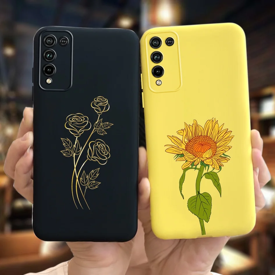 Telefon Fall Für Huawei Ehre 10i 10X 10 Lite Weiche TPU Zurück Abdeckung Honor X10 5G Sonnenblumen Gemalt Stoßstange für Honor10 10XLite Coque