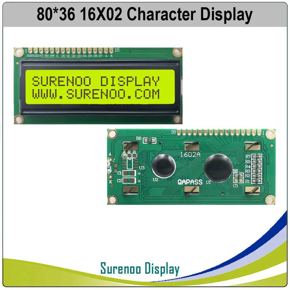 ЖК модуль LCM со встроенным контроллером SPLC780D 1602 16X2 английский японский русский