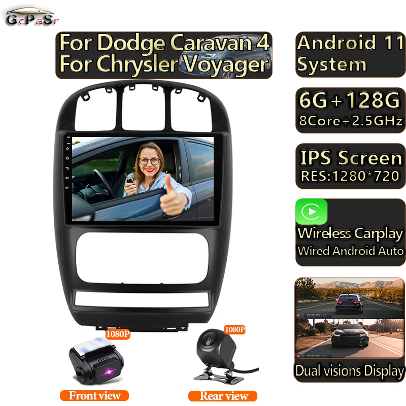 Автомагнитола мультимедийный видеопроигрыватель для Dodge Caravan 4 Chrysler Voyager Town Country