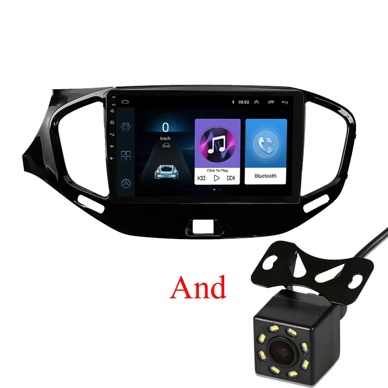 Lada VESTA-8LED Android 8,1 автомобильный dvd мультимедийный плеер для Lada VESTA- с автомобильным радио видеоплеером и gps-навигацией Поддержка Bluetooth - Цвет: Lada VESTA-8LED