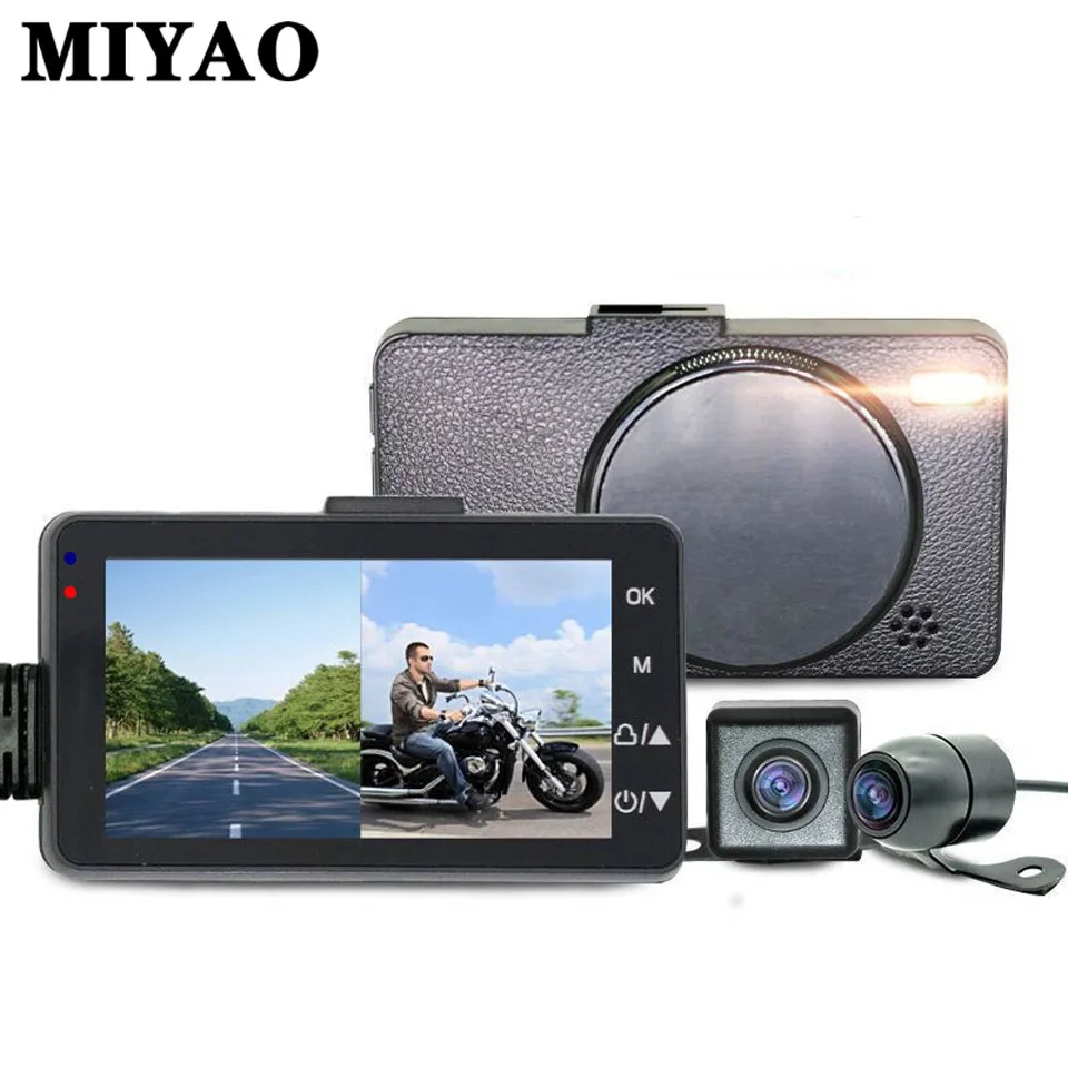 

HD 1280x720 Motorcycle Driving Recorder Front Rear Dual Lens DVR Dash Cam Recording Hidden Motorbike Recorder DVR Dash Camera