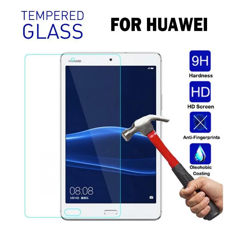 

For Huawei MediaPad T5 10 Tempered Glass Tablet Screen Protector For Huawei Mediapad M5 Lite 10 10.8 C5 8.0 M3 M2 10.0 8.4 Film
