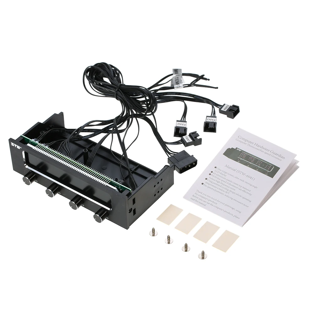 contrôleur de ventilateur stw cpu ajusteur de contrôle de panneau avant de refroidissement lcd