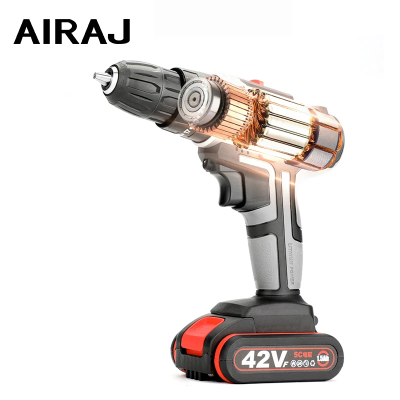 Ударная Беспроводная ручная электрическая дрель AIRAJ 42 в домашний