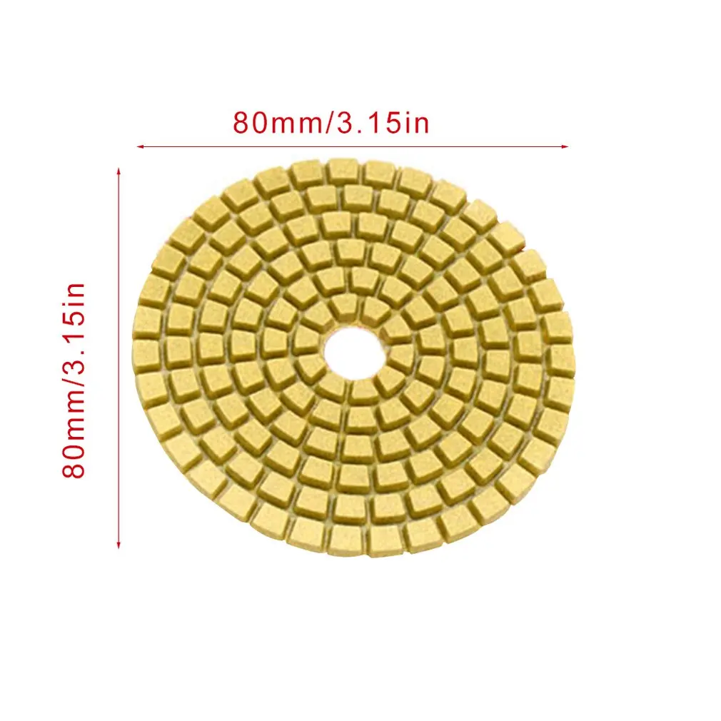 3 Inch Diamond Polishing Pads Durable Granite Stone Polishing Mat Portable Sanding Disk For Granite Marble