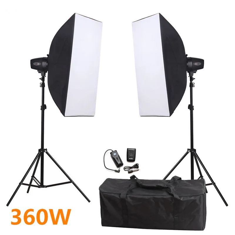 

Photography Studio 360ws Godox K-180A Monolight Flash Strobe Flash Light Softbox Stand Flash Lighting Kit for Camera Photo Video