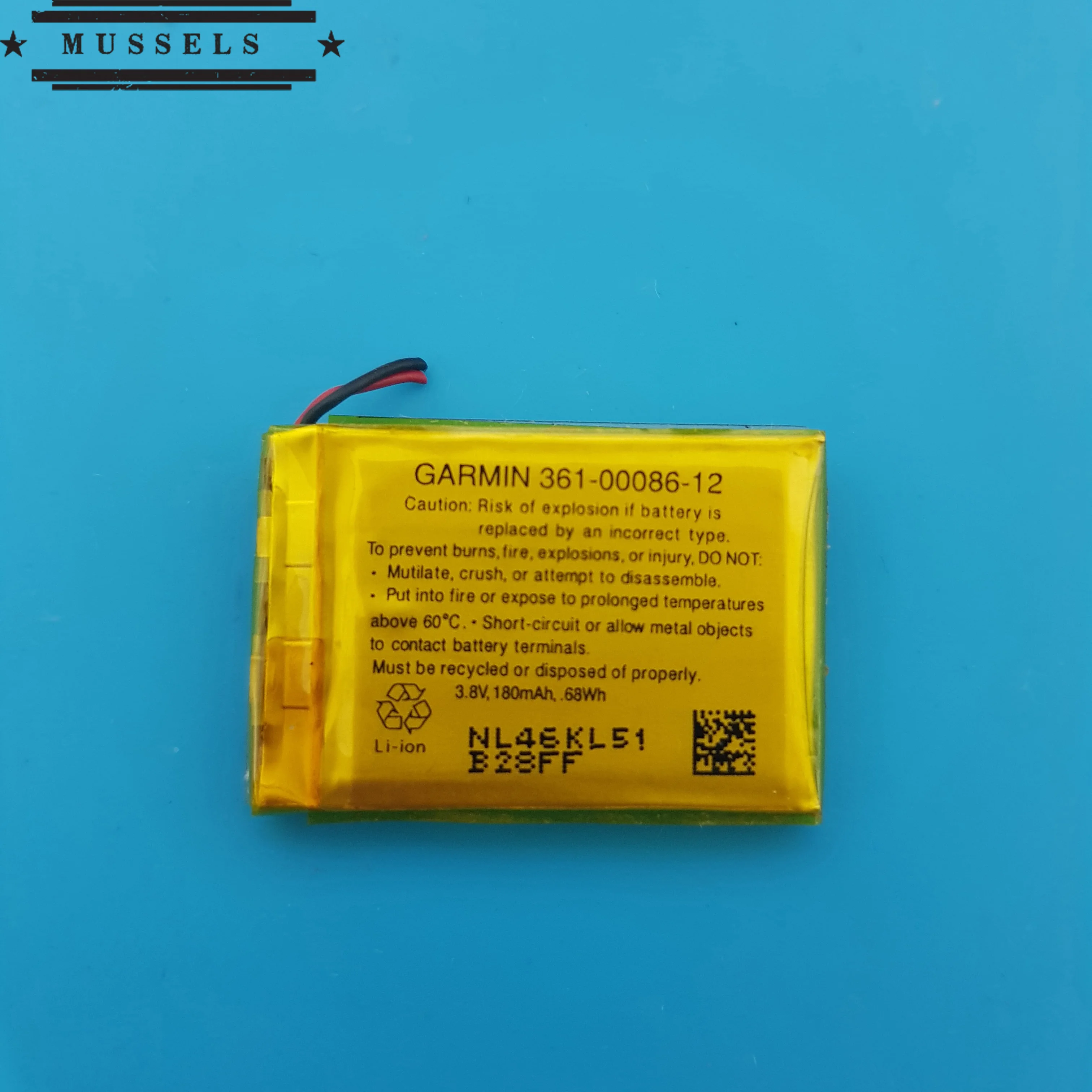 Original size battery 3.8v 180mah 0.68Wh 361 00086 12 for GARMIN GPS
