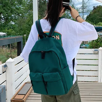 

Fashion Casual School Bag For Teenage Girls Softback Women Backpack Waterproof Nylon Backpacks Large Capacity Travel Women Bags