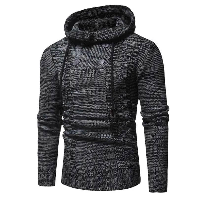 ZOGAA Men's Sweater Winter Double-Breasted Knitted Pullovers Jumpers Coat Hooded Slim Tops Outwear Casual Slim Turtleneck Tops ZOGAA Men's Sweater Winter Double-Breasted Knitted Pullovers Jumpers Coat Hooded Slim Tops Outwear Casual Slim Turtleneck Tops