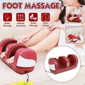 

110V/220V Electric Heating Foot Body Massager Shiatsu Kneading Rolling Vibration Machine Reflexology Calf Leg Pain Relief Relax