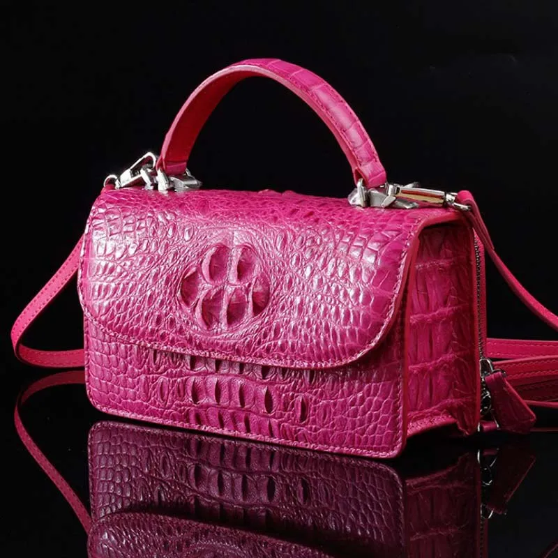 

ourui true crocodile portable Little bread female Genuine leather One shoulder aslant package women handbag women flap