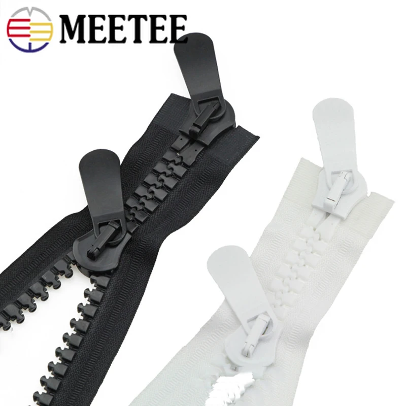 Meetee 1 шт. 20 150 см # очень большие молнии из смолы двойные слайдеры открытые для