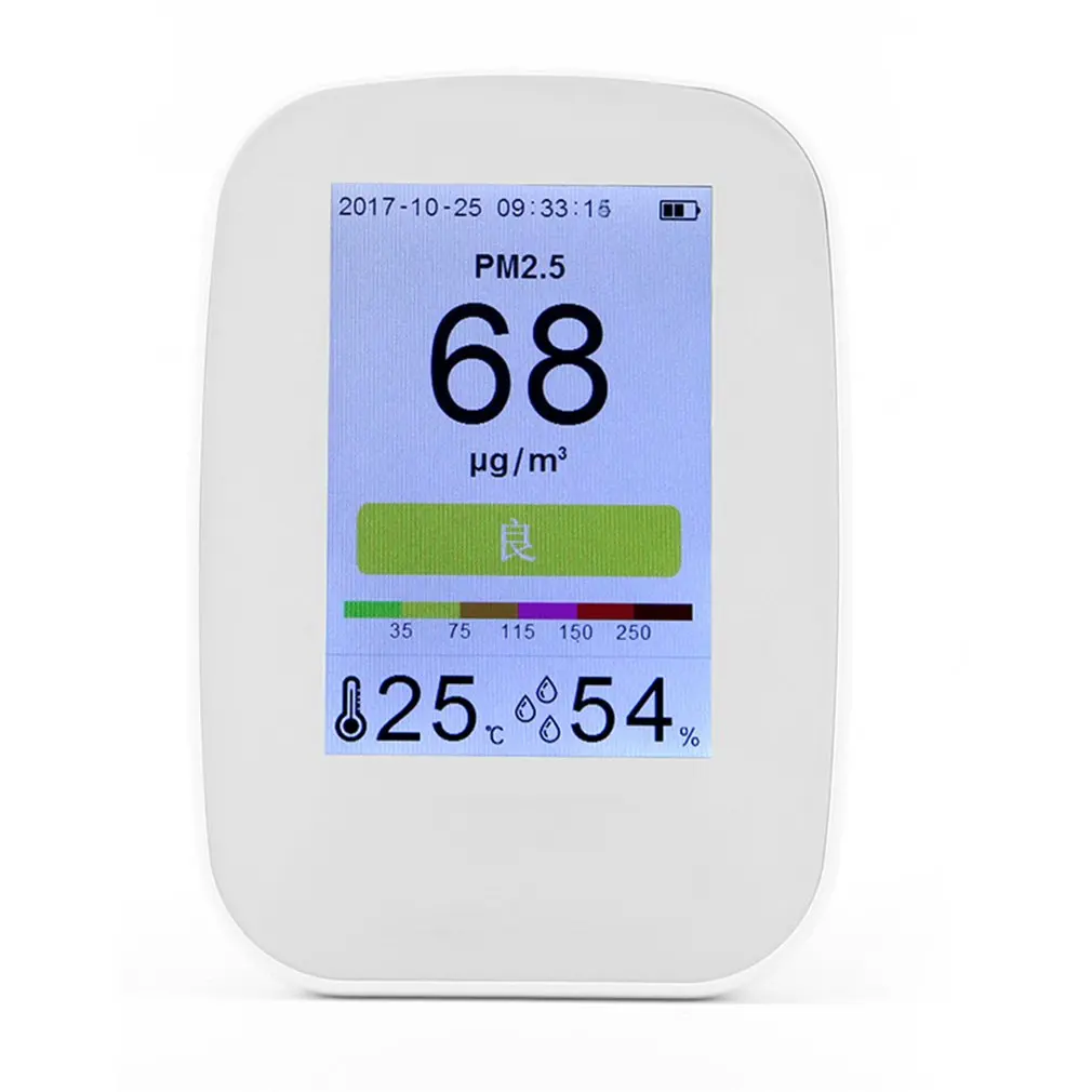 

Digital Air Quality Detector Indoor/Outdoor TVOC Tester CO2 Meter Monitor Tester With Rechargeable Battery Air Quality Monitor