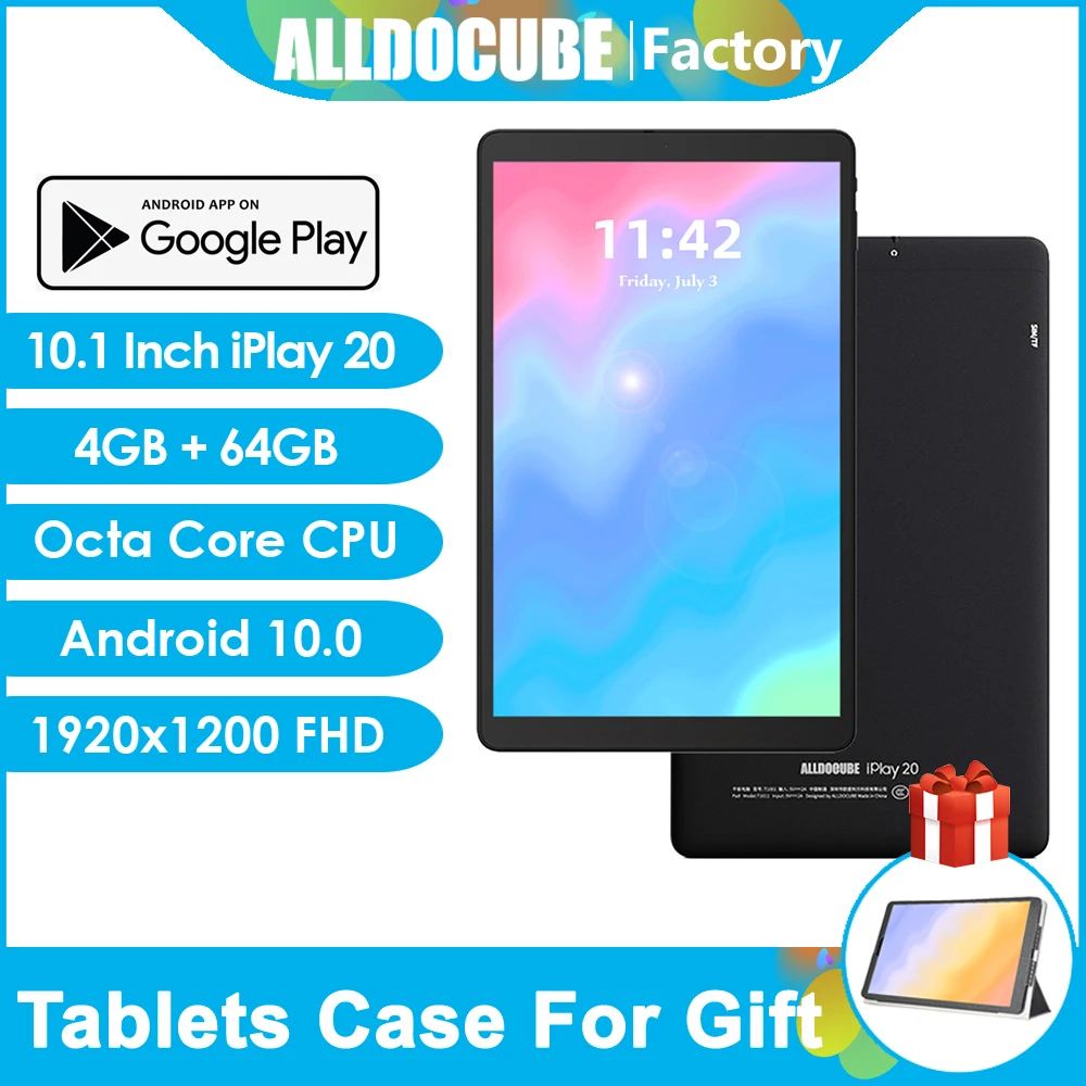Планшет Alldocube iPlay 20 10 1 дюйма Android 0 8 ядер 4G FDD LTE 4 + 64 ГБ 1920x1200|Планшеты| |