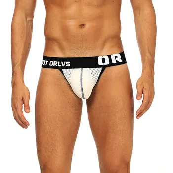 

Sexy Underwear Men Gay Underwear Cueca Masculina Men's Thongs Jockstrap Mid-waist Men's Cotton Briefs Breathable Buttocks Briefs