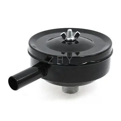 

Black 1/2" PT Male Thread Round Air Compressor Intake Silencer Muffler