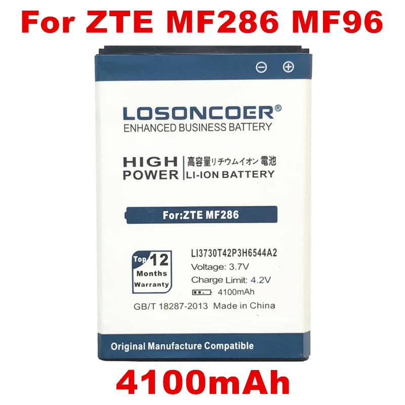 MF286 SRQ-Z289L 3000mAh Battery Replacement for ZTEMF279 P//N LI3730T42P3h6544A2 MF96 MF96U