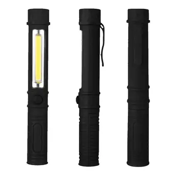 

Multifunction LED Mini Pen Light Handheld Lamp Work With Magnet Bottom the Inspection Clip Lamp Torch Black/Red/Blue and A8F0