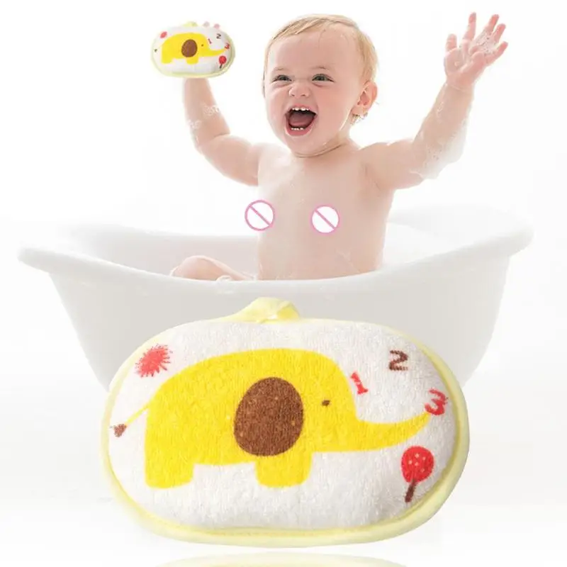 Детское Хлопковое полотенце для мытья тела модная атмосфера гладкие и закругленные края удобные мягкие детские аксессуары для душа