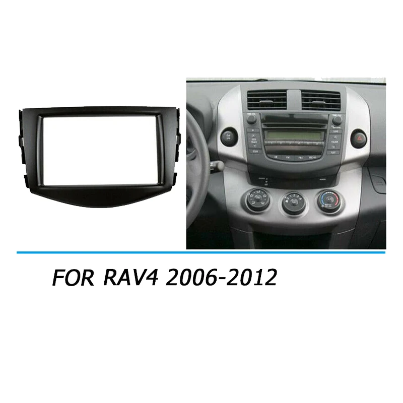 2 Din стерео радио панель фасции рамка для Toyota RAV4 2006 2012|Мультимедиаплеер авто| |