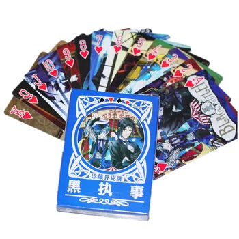 

54 Pcs/Set Black Butler Anime Poker Cards Sebastian Michaelis Collection Cards Party Board Game Toy Gift