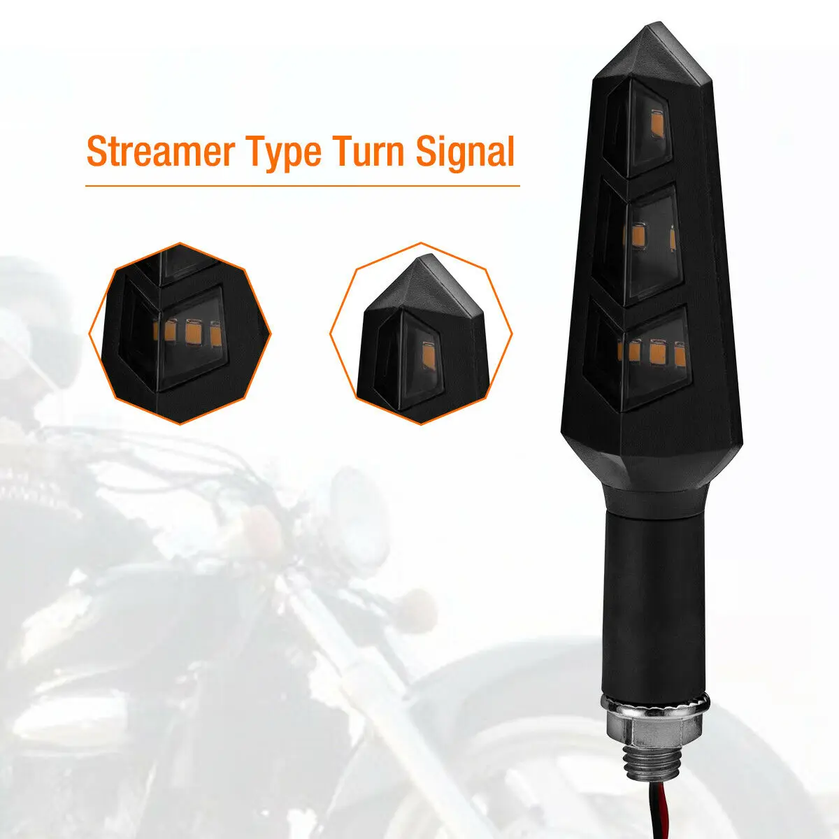 

Auto Parts 4*Universal Motorcycle Bike LED Amber 12V-60V Turn Signal Blinker Light Indicators 6000-7000K