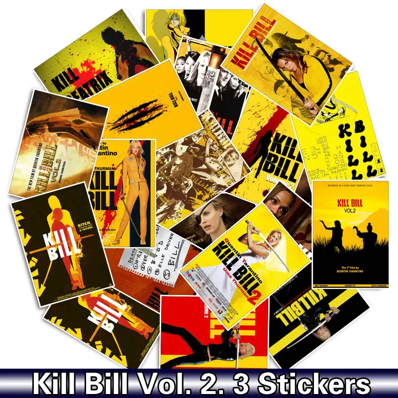 

25pcs/pack Kill Bill Vol. 2 . 3 For Snowboard Luggage Car Styling Laptop waterproof PVC Sexy beauty girl Sticker toy gifts