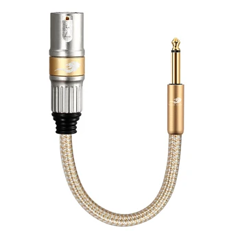 

20cm Audio Conversion Line MONO 6.35mm 1/4" to XLR 3 Pin for Mixing Console Amplifier Soundbox Hifi Cable