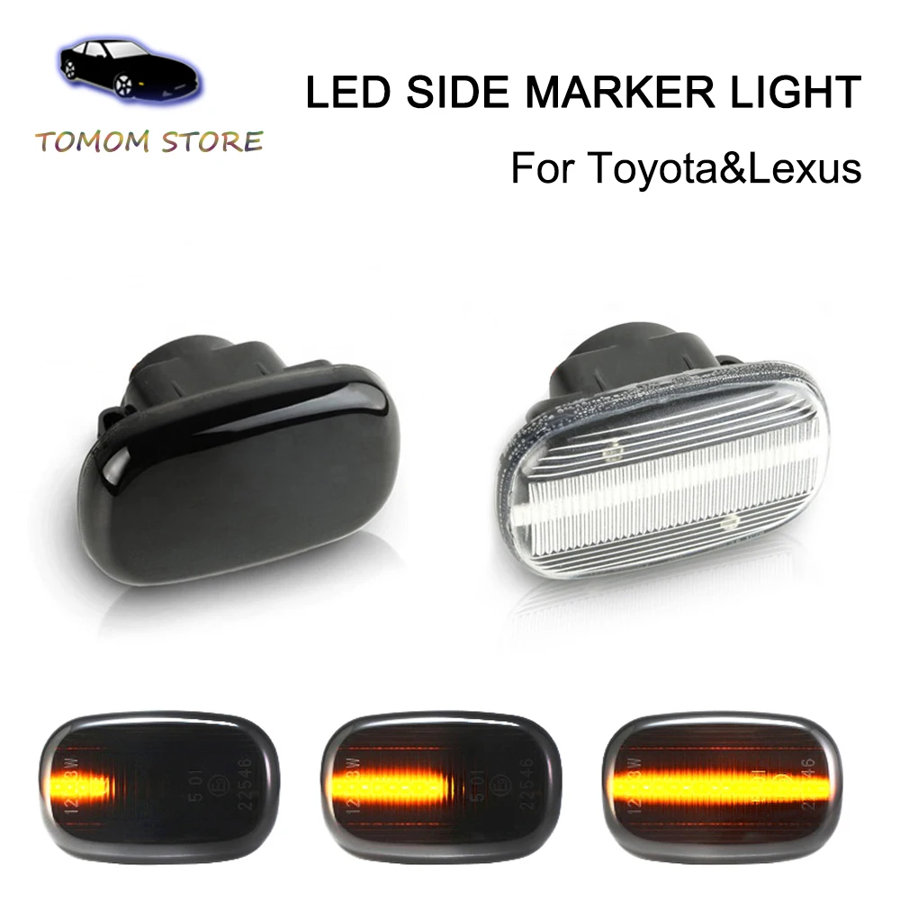 

For Toyota Avensis Verso Carina Celina Corolla Camry Caldina Harrier Hilux IPSUM led dynamic side marker signal indicator lights