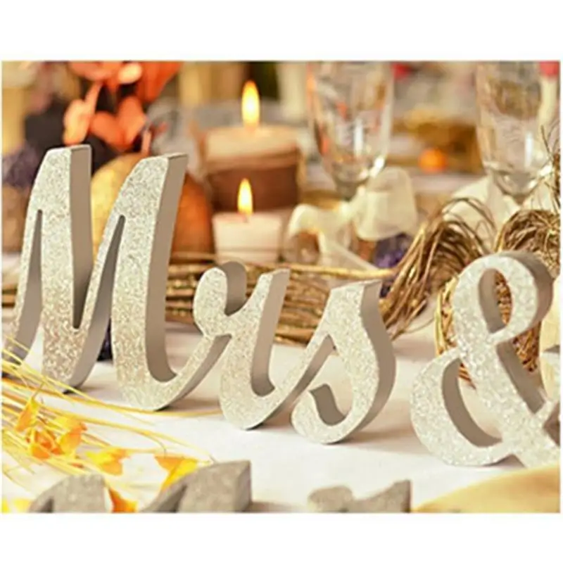 Эфирные Новые горячие продажи Mr& Mrs знак Свадьба Любовь стол украшения Свадебный деревянный фотореквизит надпись баннер для украшения вечеринки