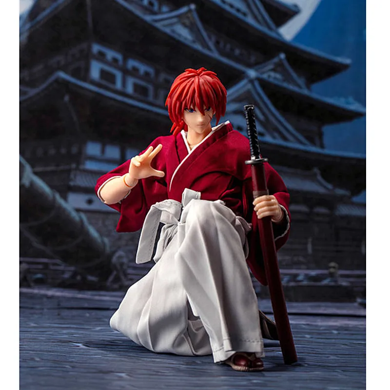 Модель фанатов в наличии DASIN аниме Rurouni Kenshin HIMURA KENSHIN ПВХ фигурка GT Модель игрушки A258