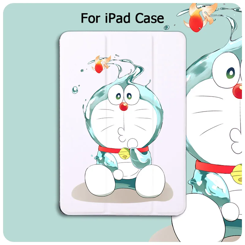 

For iPad Air 2 Case Cute Doraemon For iPad Pro 11 Case 2020 Tablet Case Auto Sleep Wake For iPad Mini 5 PU Protect Skin Cases