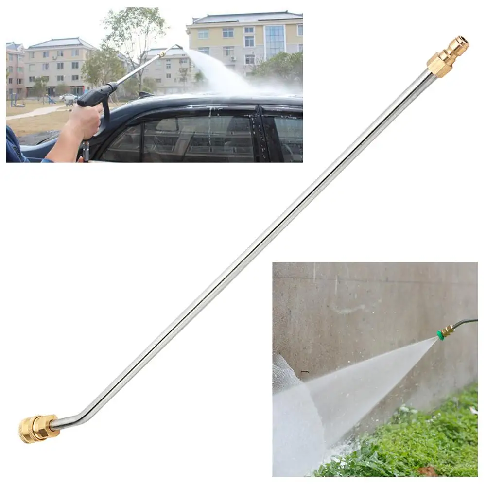 

30 Degree Curve Rod 1/4 Inch Quick Connect High Pressure Washer Gutter Cleaner For Lance/Wand Stainless Steel