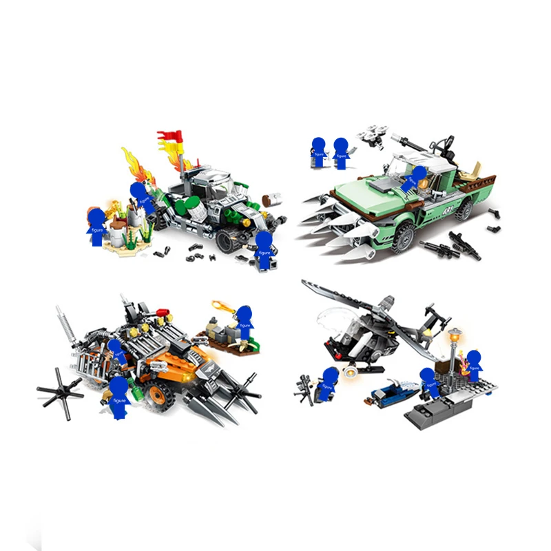 

SEMBO block kids toys SWAT City Police Helicopter airship Vehicle Building Blocks Educational Toys For Children gift