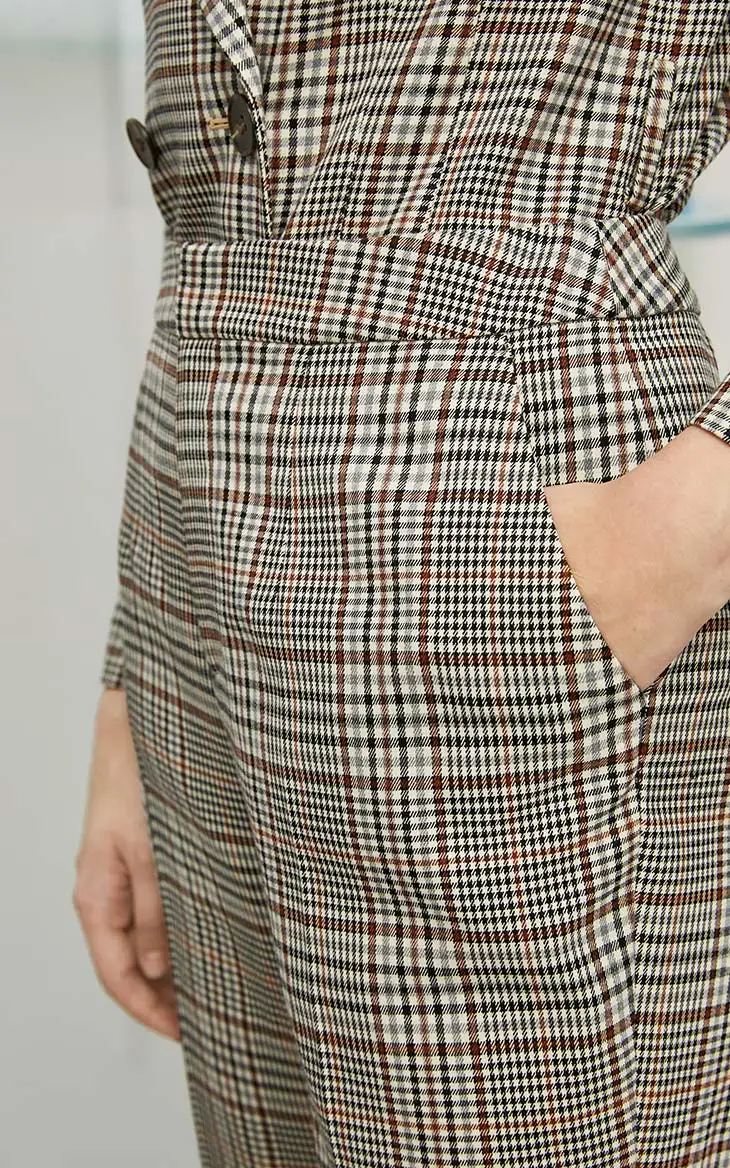 Vero Moda Женские OL стиль Винтаж Хаундстут костюм укороченные брюки | 319450516