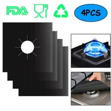 4 шт./компл. кухонная газовая плита антиокрашивающий коврик многоразовый защитный коврик для плиты маслостойкий высокотемпературный инструмент для очистки