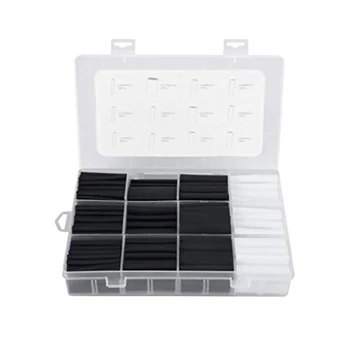 

300Pcs Heat Shrink Tubing Kit Dual Wall Adhesive Heat Shrink Tubes for Charging Cable Headphone Cable Data Cable Wire Repair (Bl